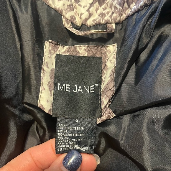 Snakeskin Print Puffer Coat-Size Small - Picture 5 of 6